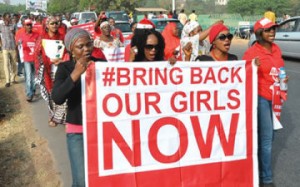 Members of the #BringBackOurGirls group protesting the abduction of 219 Chibok Girls in Abuja... on Thursday | credits: Olatunji Obasa