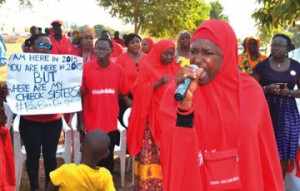 Members of the BringBackourgirls campaigners during a New Year special session for the abducted Chibok girls in Abuja...on Thursday | credits: Olatunji Obasa