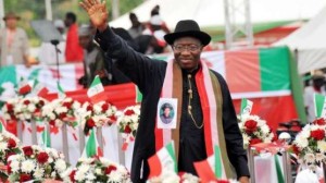 President Jonathan at declaration